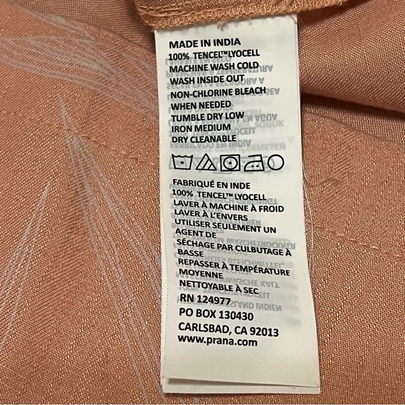 Prana Sundrifter Midi Dress Apple Blossom Print, peach color Size Medium - Picture 12 of 13